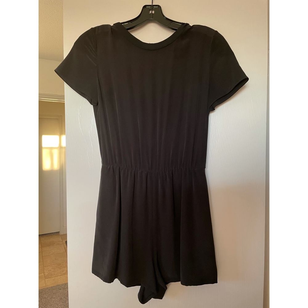 Alice + Olivia Black Silk Romper NEVER BEEN WORN